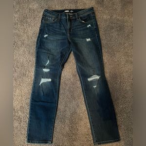 Old Navy Mid-Rise Power Slim Straight Jeans